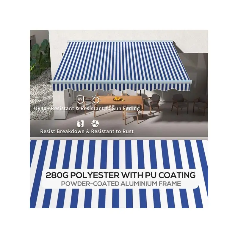 

Retractable Electric Patio Awning - Weather Resistant, Adjustable, Easy Installation, UV Protection, Perfect for Outdoor Spaces