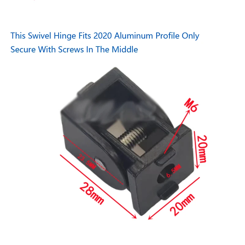Zinc Alloy Aluminum Swivel Hinge 3030 4040 45 Profile Universal Angle Connector Adjustable Joint Hardware