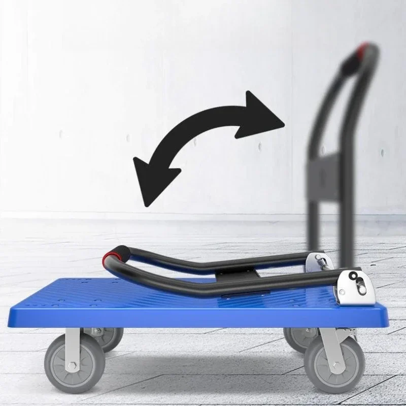 Multi-functional trolley truck trolley pulling goods flatbed truck silent foldable portable trailer