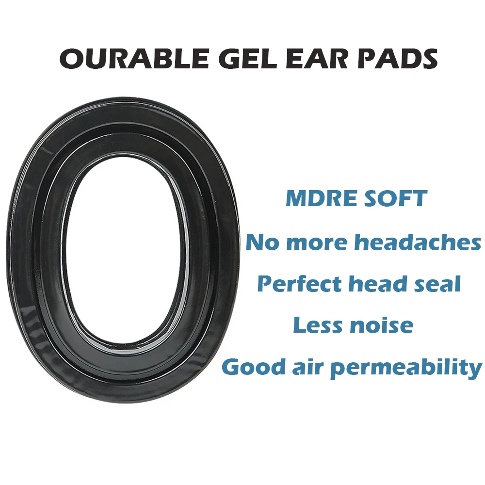 Imagem -03 - Gel Ear Pads para Tiro Substituição Headphones Tactical Headconjunto Acessórios Par 3m Panter Earmuffs