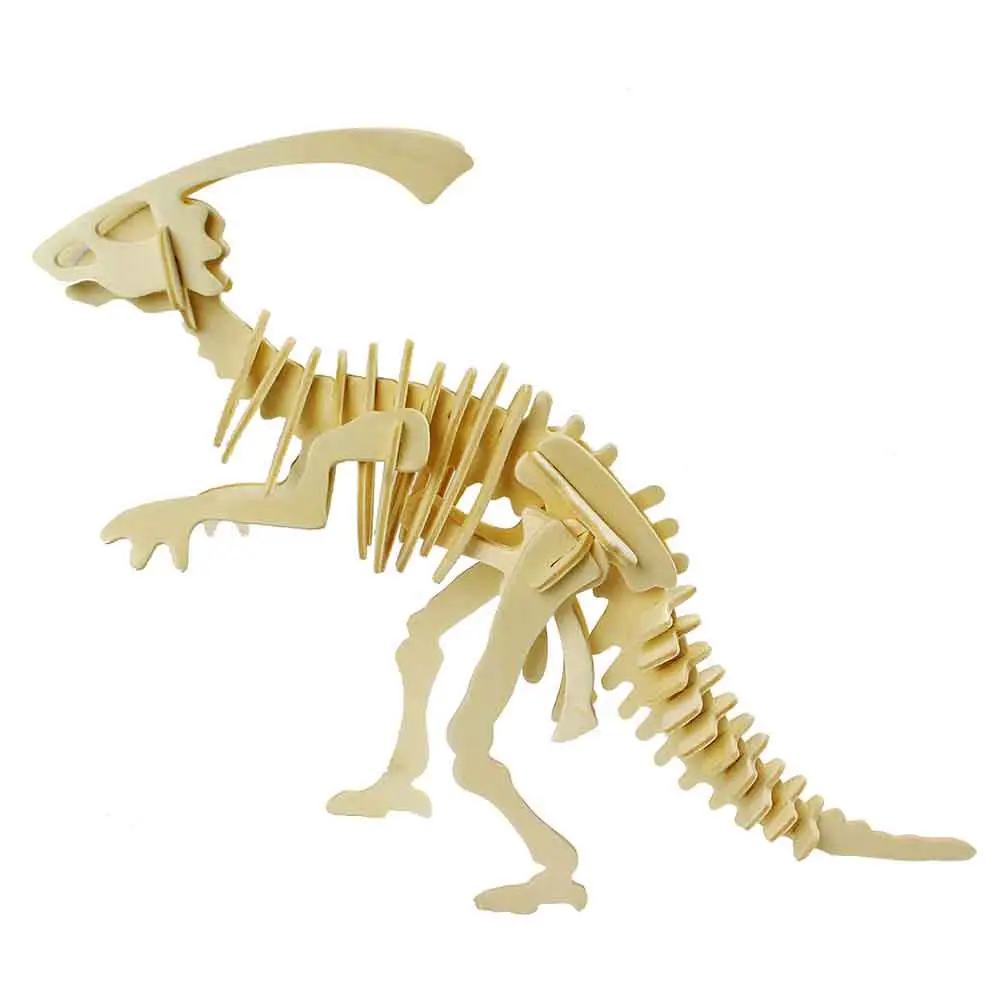 6 szt. Drewniane puzzle 3D z dinozaurami, edukacyjna gra dla dzieci, kolorowe puzzle ze zwierzętami do nauki w przedszkolu, rozwijająca koordynację oko-ręka