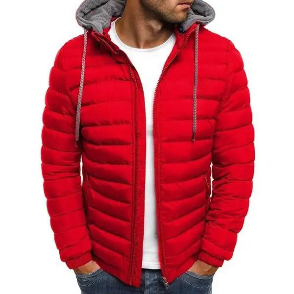 The Latest Mens Fashion Down Jacket Men Windbreaker Coat Parkas Hooded Parka Thicken Outwear Jackets Hoodies M-3XL