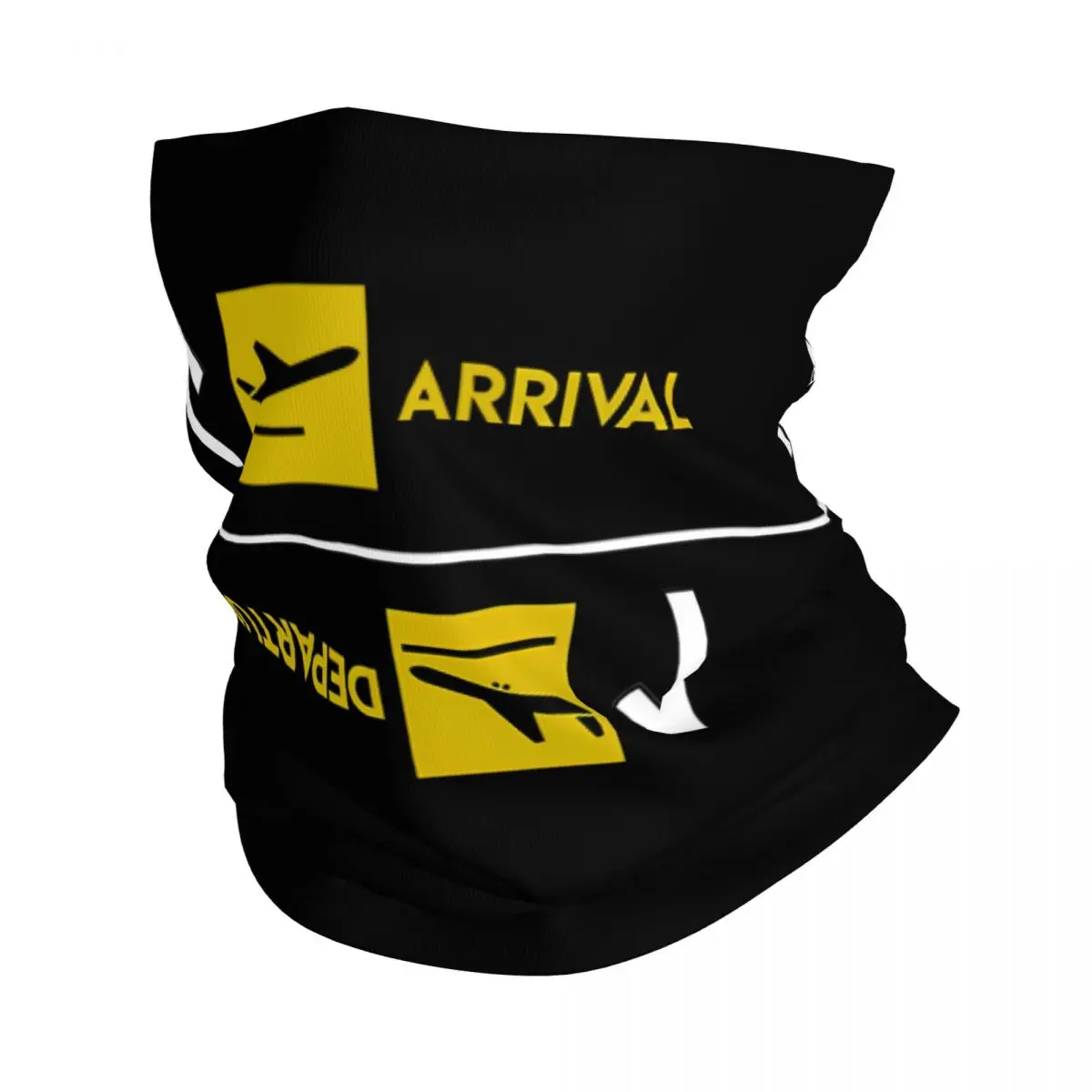 Aviation Departures Arrivals Thin Wrap Scarf Bandana Neck Gaiter Face Cover Headband