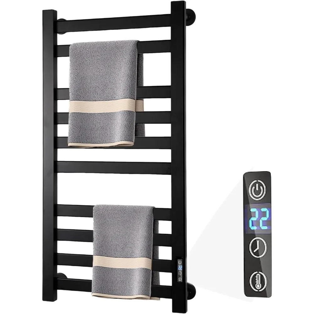 

Heated Towel Rack for Bathroom Towel Warmer Racks Wall Mounted with Timer & Temperature Multi-Level Adjustments with 10 Bars for