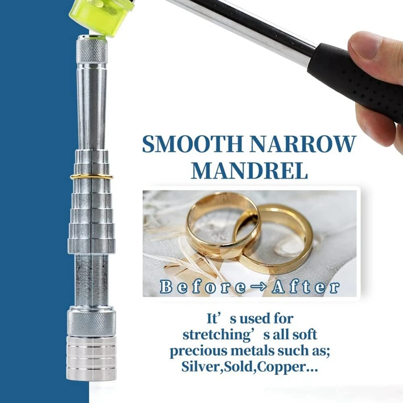 Ring Stretcher Enlarges Mandrel Wedding Ring Size Jewelry Ring 17-24Mm Ring Size Adjustment Repair Size Tool