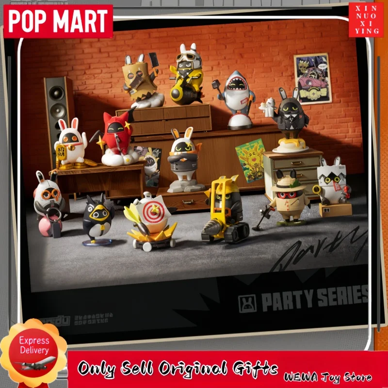

Genuine POP MART Juequ Zero Bang Bu Party Series Handheld Blind Box Original gifts Squishy Plush Toys stranger thing products