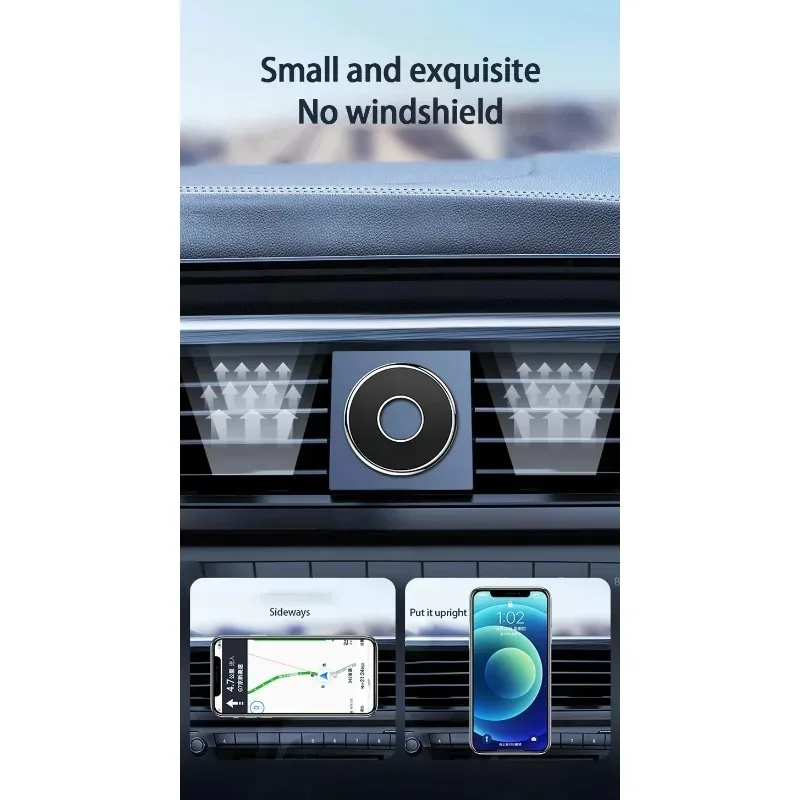 ที่วางโทรศัพท์ในรถแบบแม่เหล็กอเนกประสงค์สำหรับ iPhone Samsung ที่ยึดโทรศัพท์ในรถยนต์แบบกลมที่ยึดโทรศัพท์แดชบอร์ดที่ยึดโทรศัพท์มือถือ