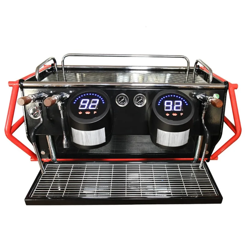 Double head coffee machine, semi-automatic espresso machine