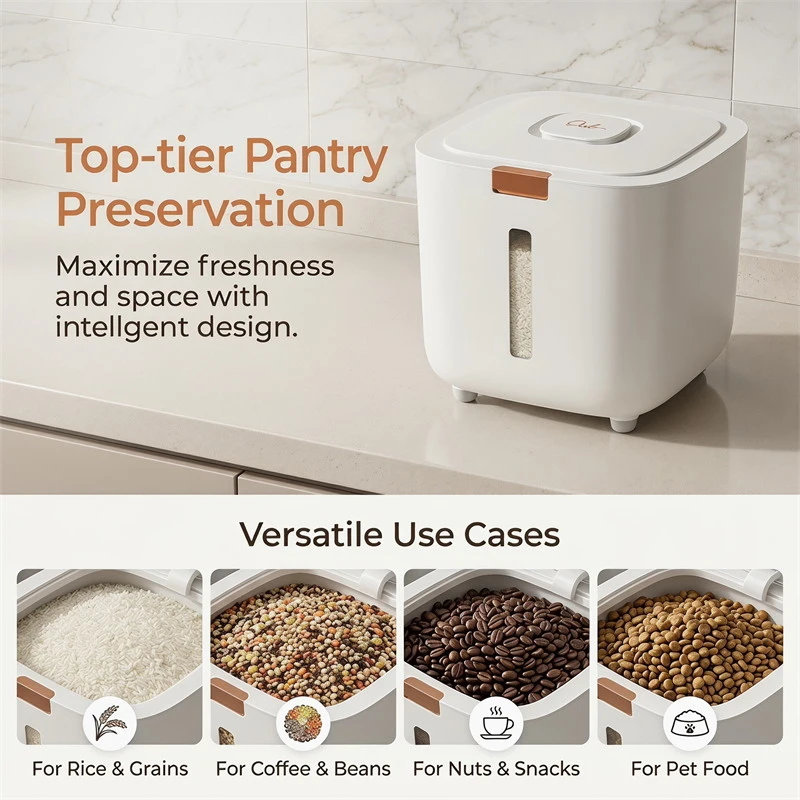 Large Moisture-proof Sealed Pet Food Storage Bucket Dry Food Container Box for Dog Cat Snack Grain Household Pet Supplies