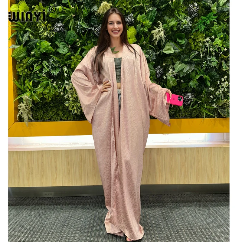 WINYI boho Kimono afrykańskie letnie elegancki kardigan bluzka damska luźna abaja na co dzień okrycie plażowe na imprezę sukienka boho kaftan