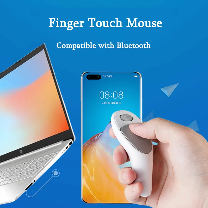 

Rechargeable Bluetooth Mini Mouse Wireless Finger Touch Mice Ergonomic Small Silent Mouse For Phone Tablet iPad Apple Android