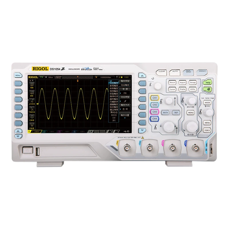 RIGOL DS1054Z 50MHz Digital Oscilloscope 1GSa/s Sampling Rate 24Mpts Memory Depth 4 Channels with RS232 UART I2C SPI Support