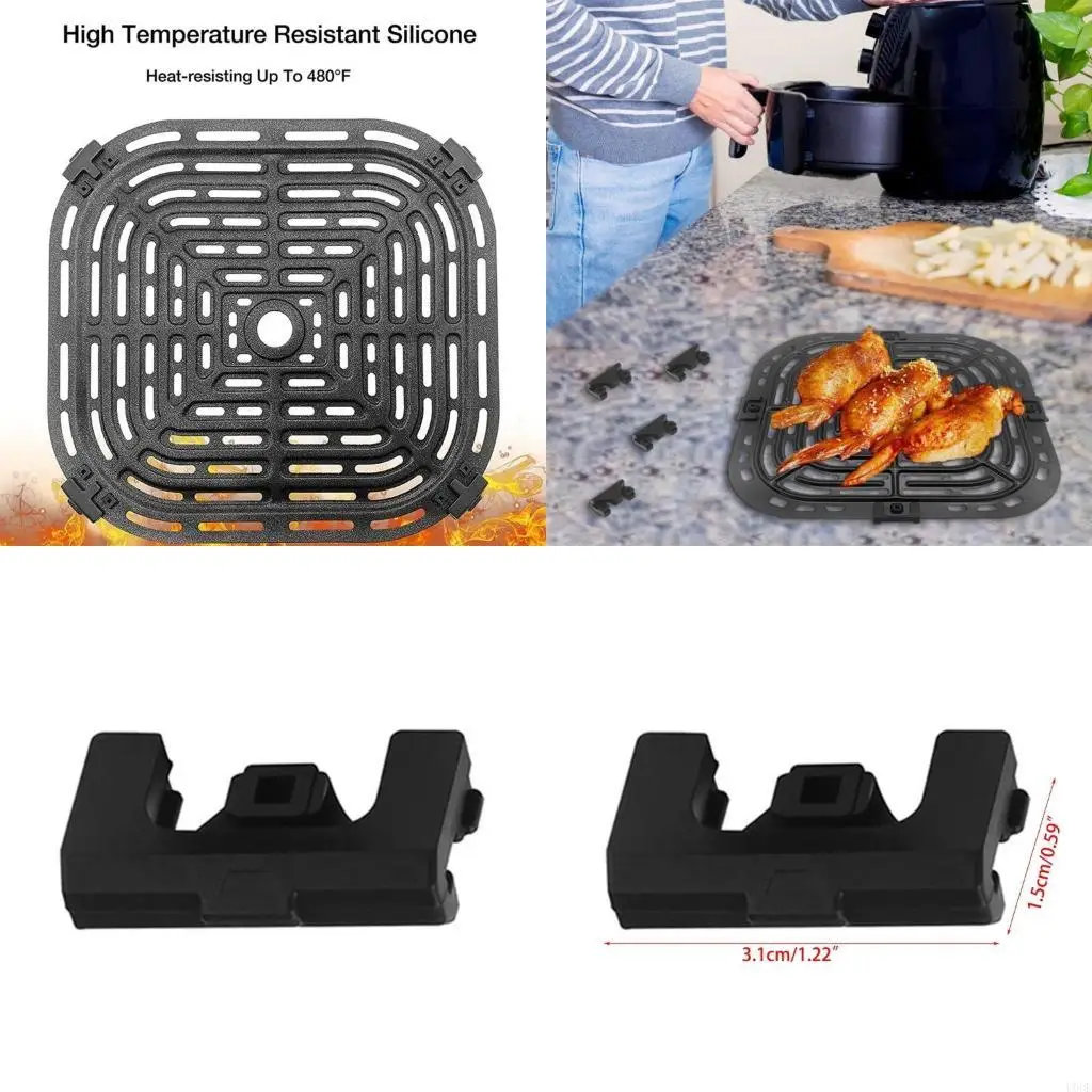 

Air Fryer Rubbers Bumpers Fit Power Air Fryer Grill Plate Air Fryer Replace Protective Covers For Air Fryer Grill Pan