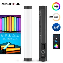 AMBITFUL A2 RGB 2500-8500K RGB LED Video Stick Tube Light, CRI 95+ TLCI 97 +,Built-in APP Lithium Battery Magnetic Function