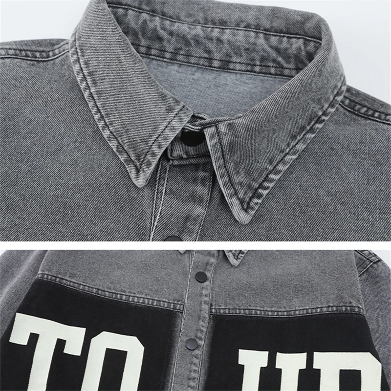 سترة جينز رمادية للأولاد لعام 2025 معطف جينز قطني غير رسمي للأطفال وصل حديثًا سترة فضفاضة للربيع والخريف للأطفال بعمر 5-14 سنة #5