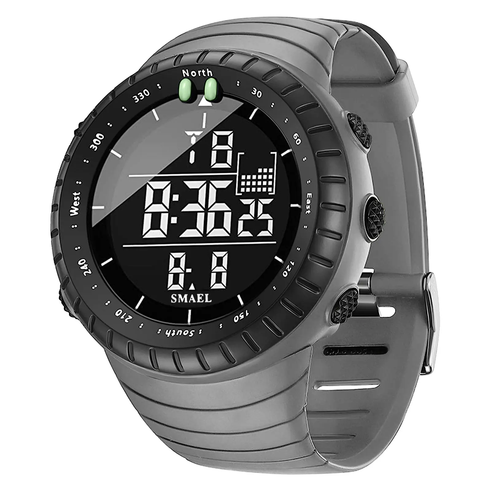 SMAEL Brand New Electronics Watch Analog Quartz Wristwatch Horloge 50 Meters Waterproof kol saati 1237 Digital Alarm Men Watches