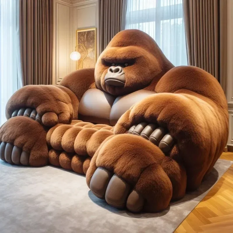 Internet celebrity gorilla sofa creative AI furniture two-dimensional sofa shopping mall leisure large animal sofa DYI2025