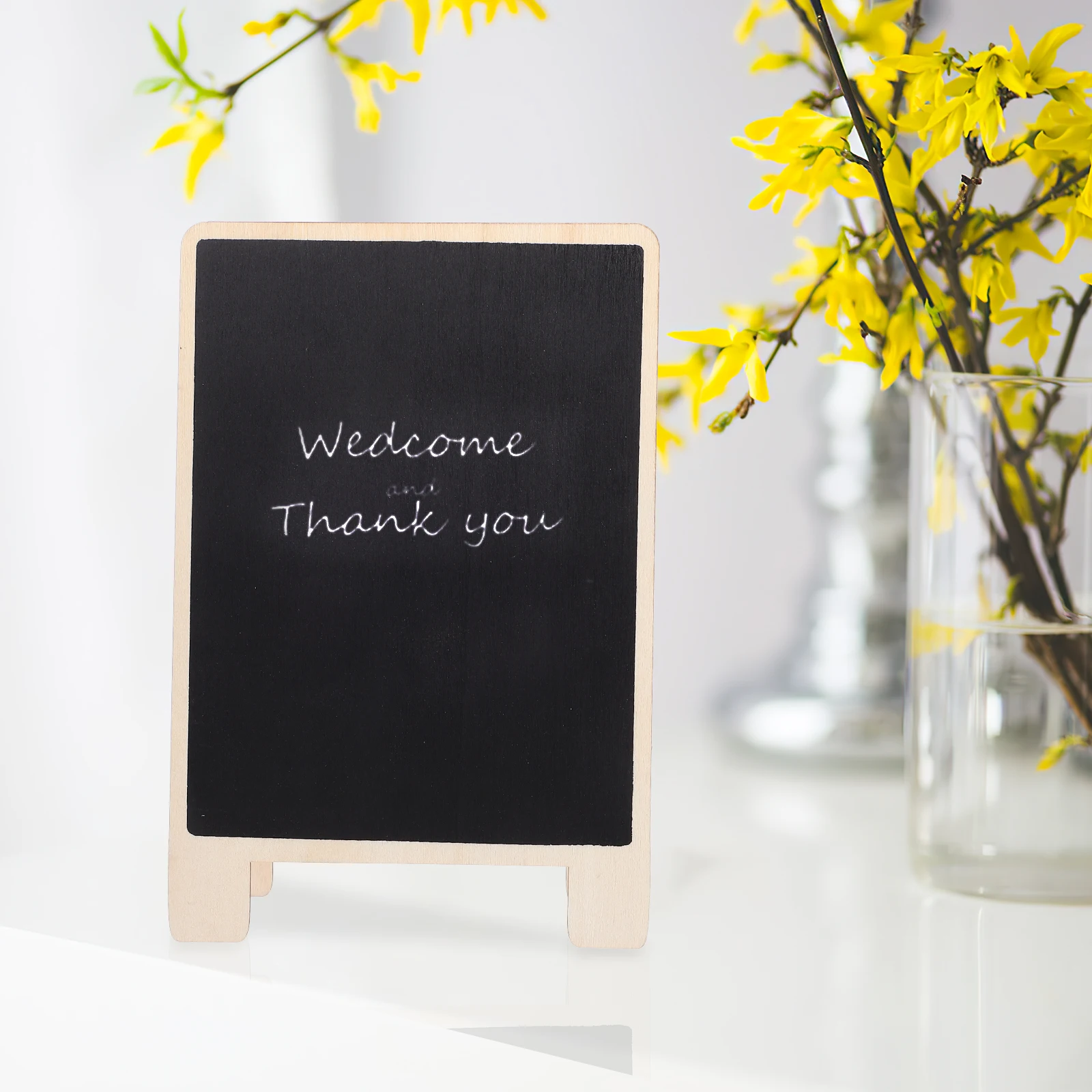 

3pcs Double Sided Wooden Blackboards Standing Writing Boards For Message Memo Table Desk Display Chalkboard Signs