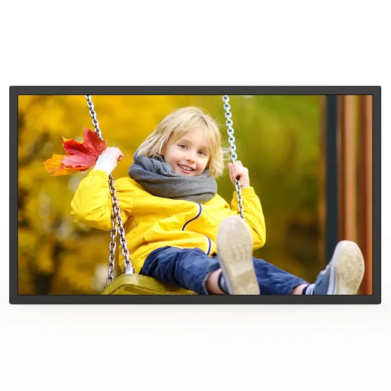 32 Inch Large Wall Mount 1920x1080 Full Function WiFi Cloud Digital Photo Frame with Clock MP3 Video Playback Plastic