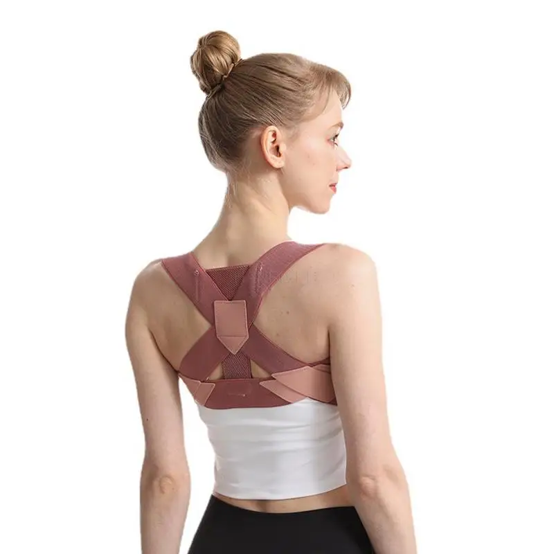 Adult female kyphosis correction belt, open shoulders and chest strap, posture correction invisible posture correction belt