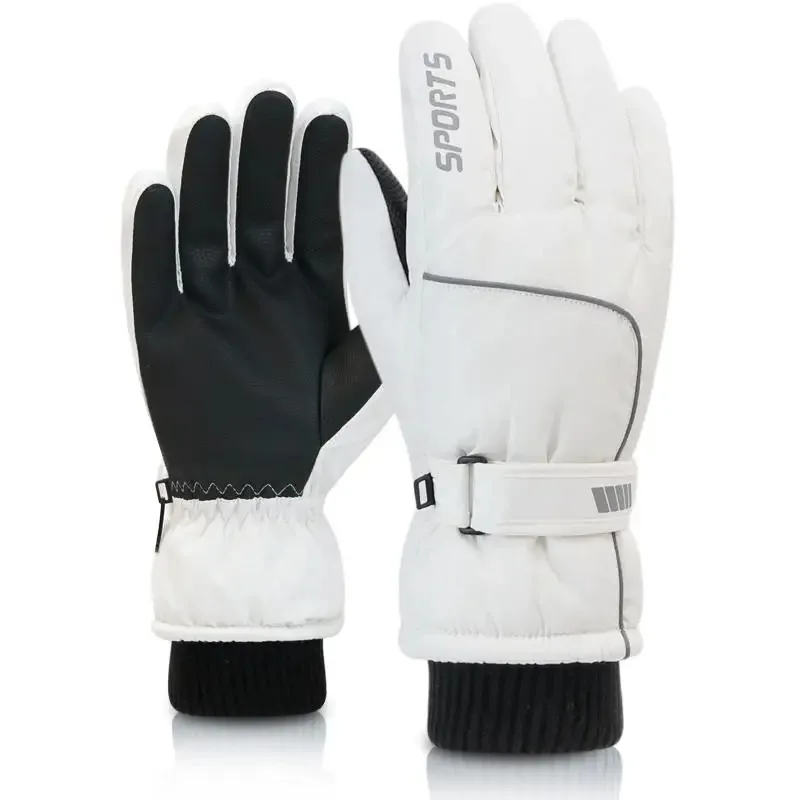 Trendy men's and women's professional winter warm skiing gloves, waterproof motorcycle gloves, Smile 506 touch screen