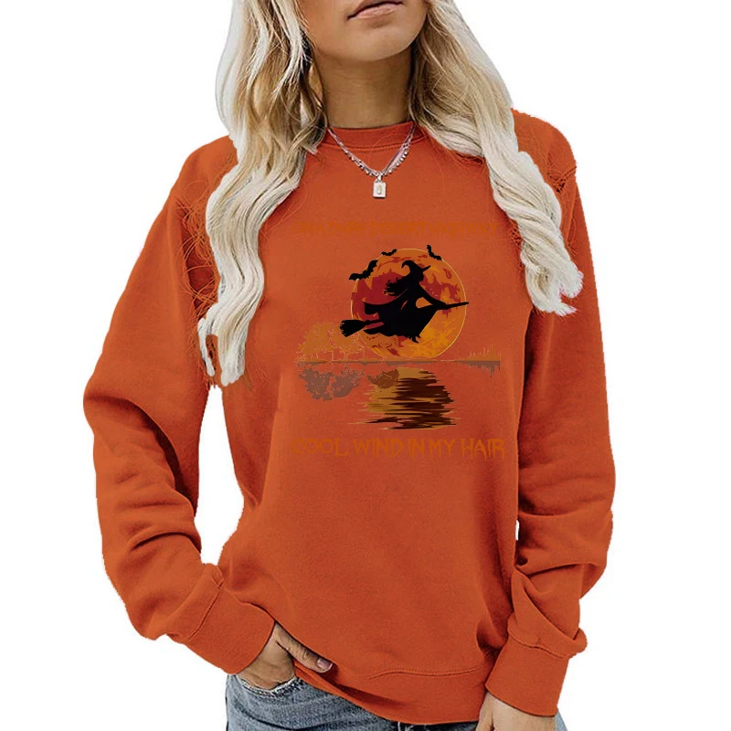 Autumn Winter Fashion Long Sleeve Pullover Loose Plus Size Ona Dark Desert Highway Cool Wind In My Hair Printed Sweatshirts