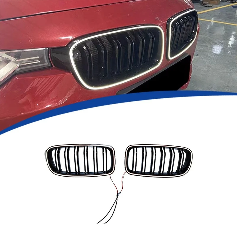 

For BMW 3 Series F30 2013-2018 LED Illuminated Front Kidney Grille Direct Fit Clip-On Car Replacement Modification Accessories
