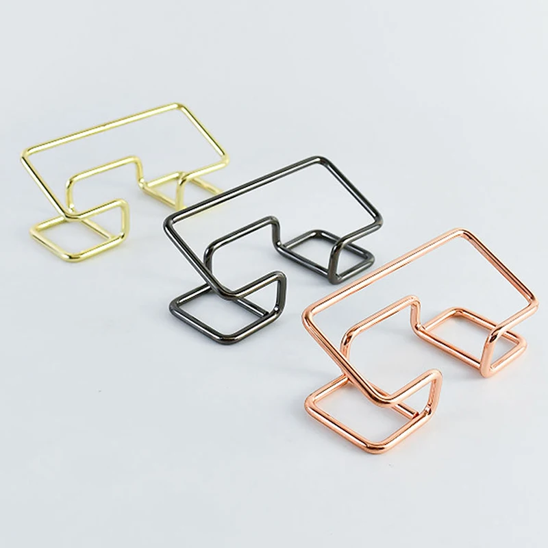 Minimalist Hollowed Out Business Card Bracket Creative Business Card Holder Desktop Business Card Display Rack