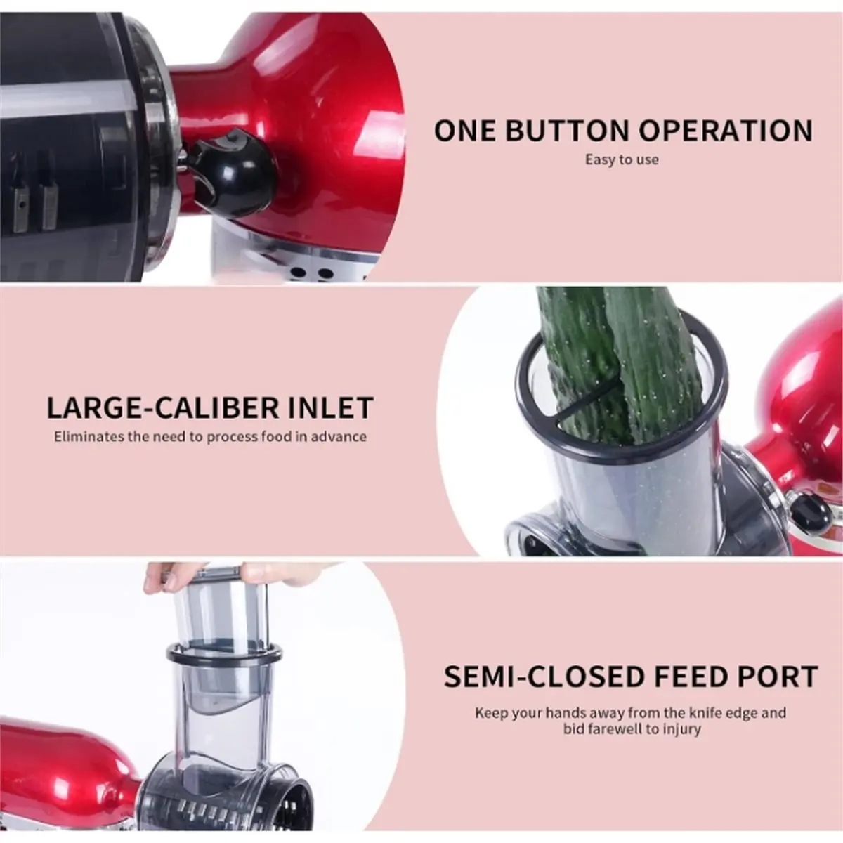 RECOMENDAR】Slicer Shredder Attachment for Mixer 5 Blades Cheese Grater Fruits Salad Cutter Accessories