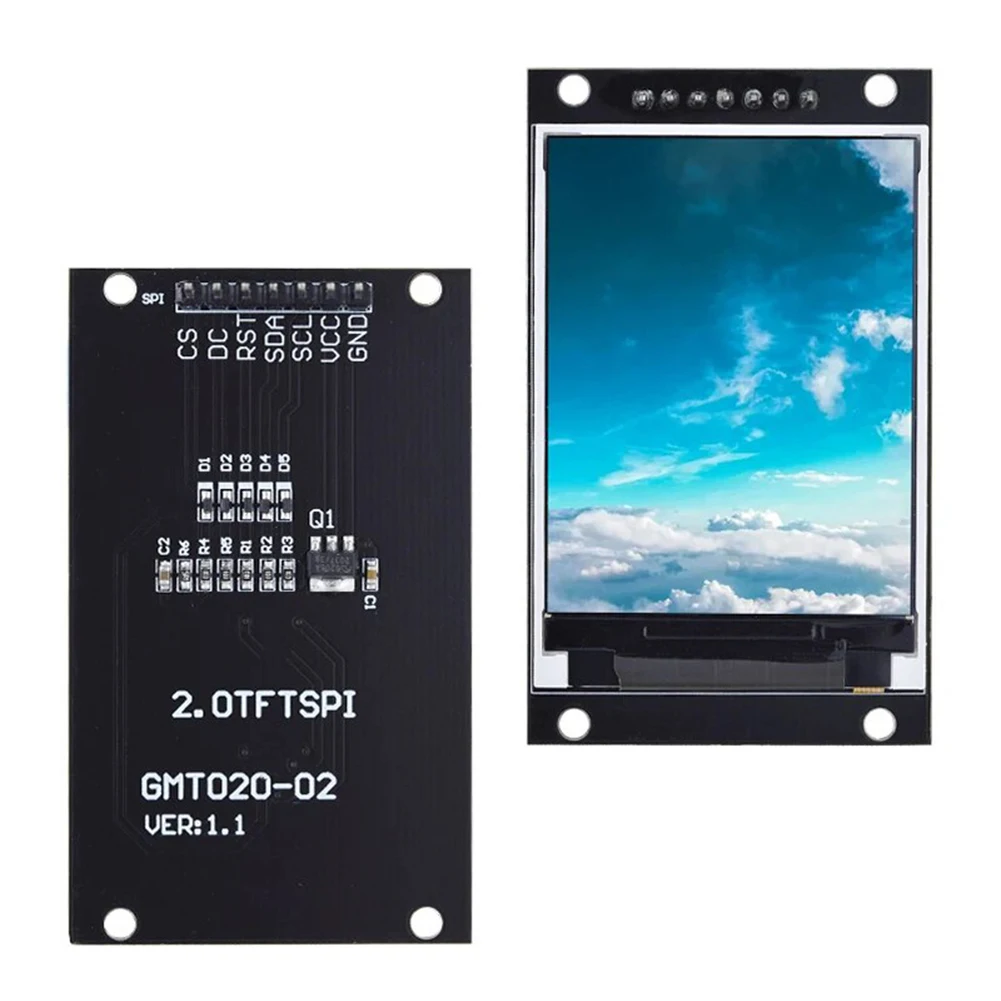 2.0 Inch TFT Display SPI Interface 240*320 TFT Color Screen TFT Full Color LCD Module for Arduino Full Color LCD Display Module