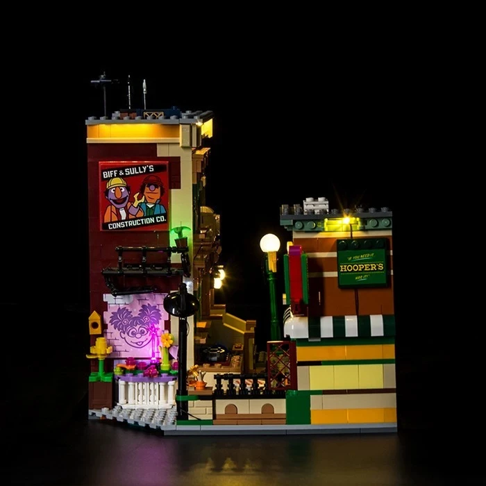 Juego de luces LED compatible con los bloques de construcción LEGO 123 Sesame Street 21324