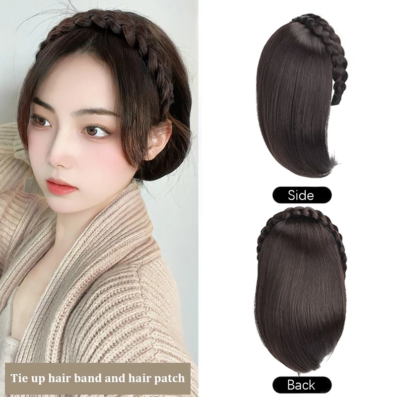 New Wig For Woman Short Hair Headband With Hair Wig Fish Bone With Wig Integrated Hair Patch Hair Accessories