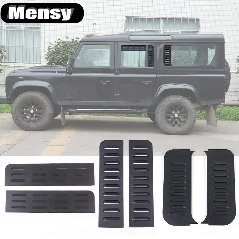 For Land Rover Defender 110 2004-2018 Aluminum Alloy Car Rear Side Window Ventilation Panel Decoration Modification Accessories