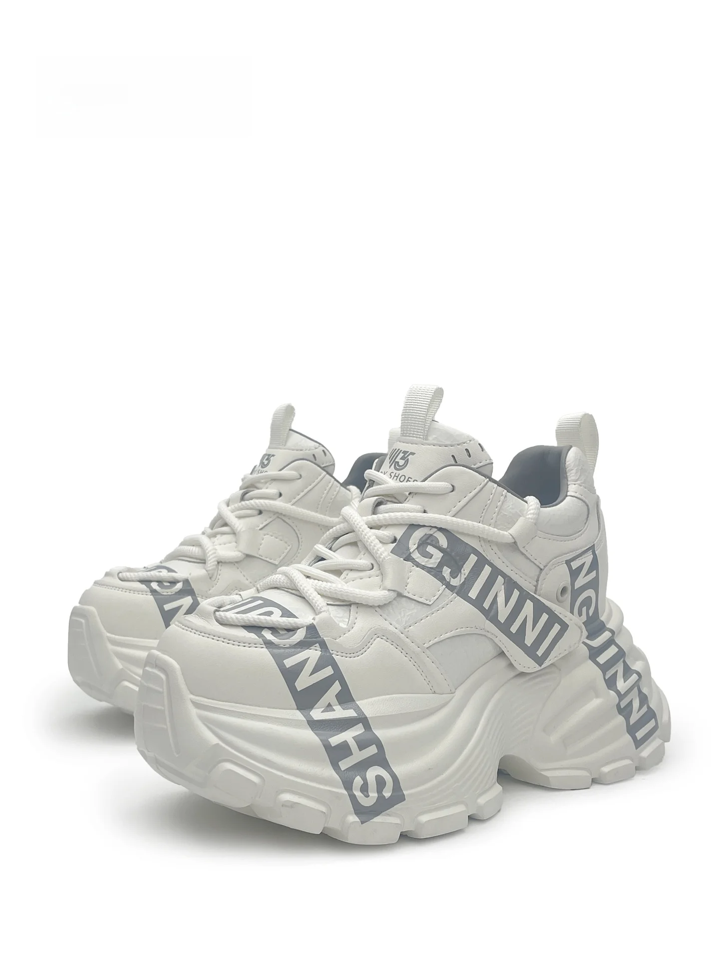 

MibVias Trendy Cool Sweet Style Women's Dad Shoes Thick Bottom Lettering Spring New Arrival Heightening Casual Fashion Sneakers