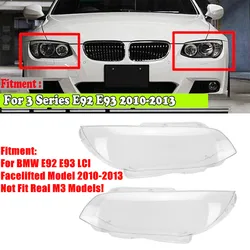 For BMW E92 E93 LCI Facelifted Model 2010 2012 2013 Car Front Headlight Lens Cover Auto Shell Headlamp Lampshade Shell Cover