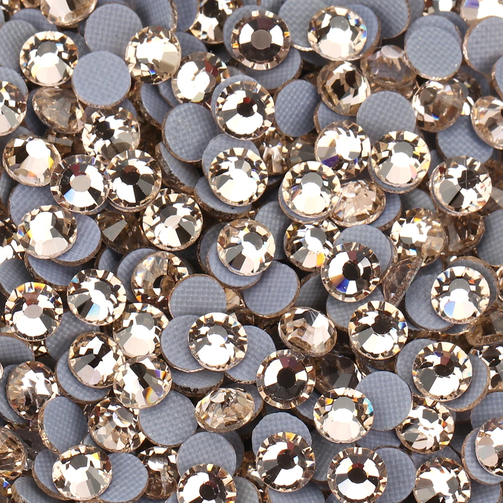 YHB High Quality White Silk Mocca Flatback Hotfix Rhinestones For Shoes Bags Fabric Garment Decoration DiY Jewelry Accessories