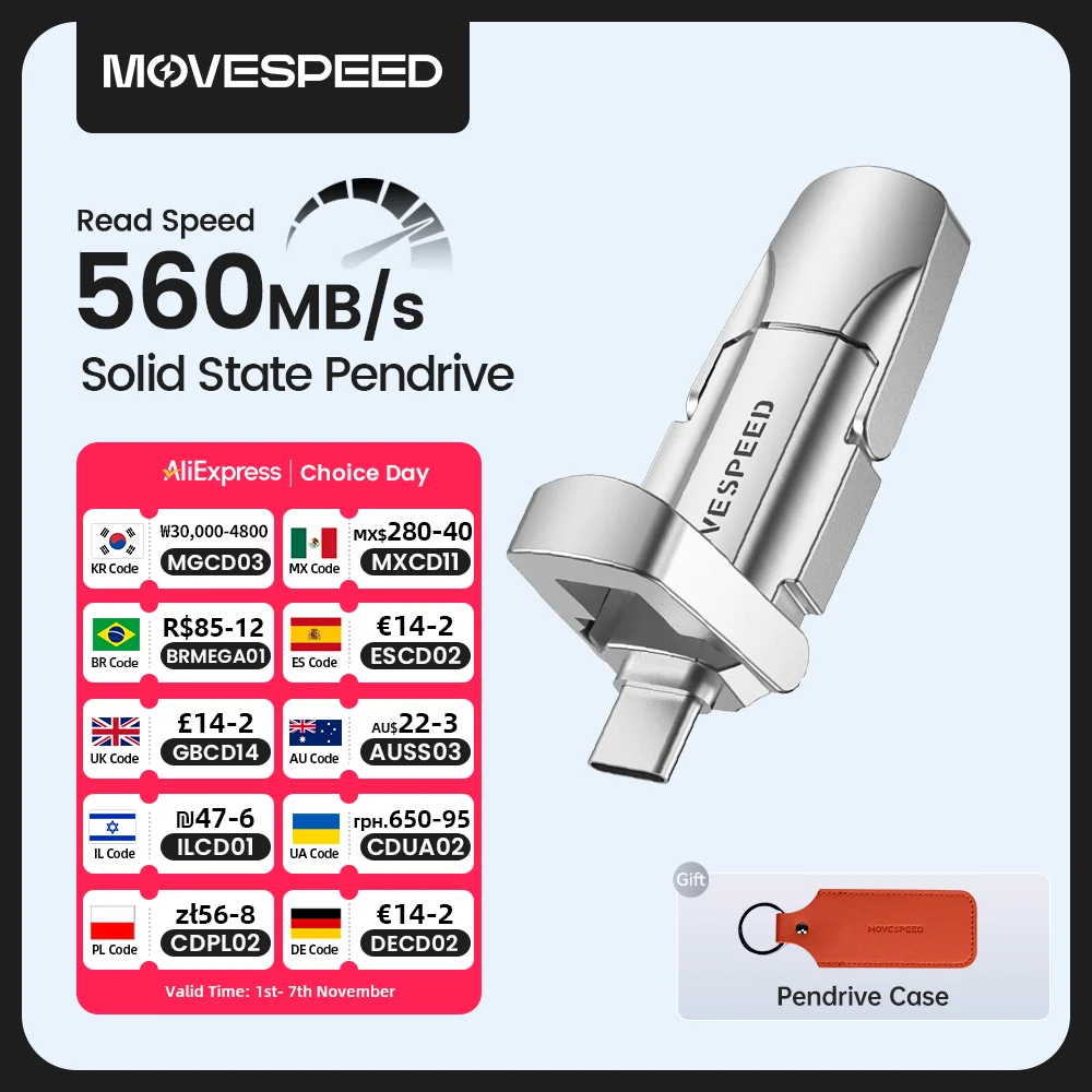 yZ[zMOVESPEED USB 3.2 \bhXe[gyhCu 520MB/s  USB ^Cv C tbVhCu 1TB 512GB 256GB 128GB USB Gen 2 yhCutbV