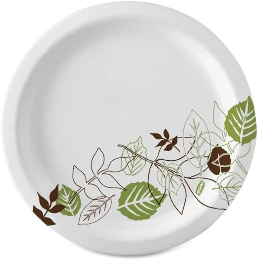 Disposable Paper Plate, 6 7/8 in, Pathways, Multi Color, PK500 UX7WS - 1 Each