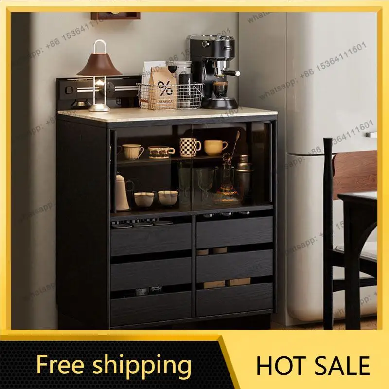 Zj. Medieval French solid wood sideboard cabinet against the wall integrated locker module combination