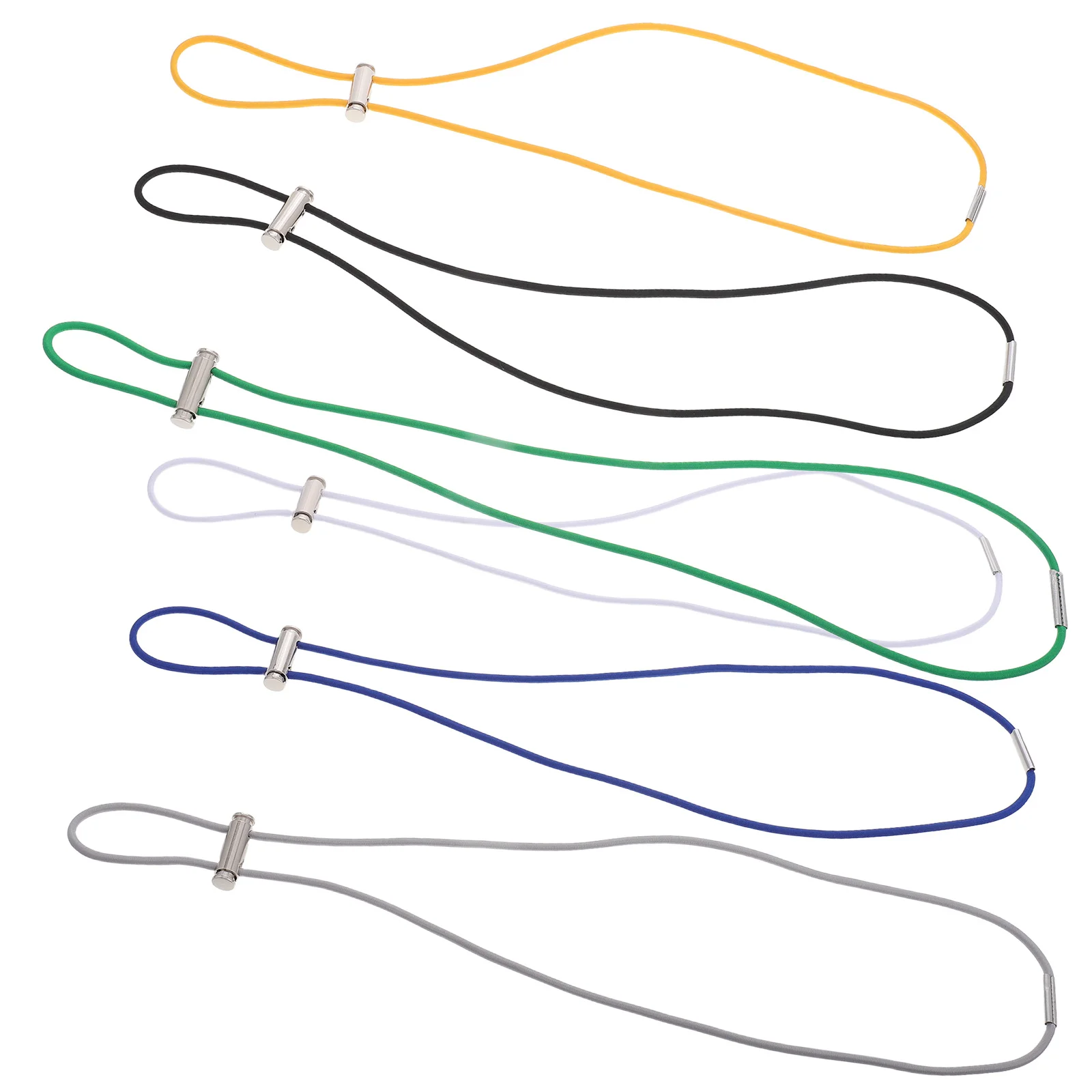 6 قطعة أربطة مرنة قابلة للتعديل سلة المهملات السحابات المضادة للسقوط المطاط صناديق القمامة المنزلية مكتب المدرسة داخلي #4