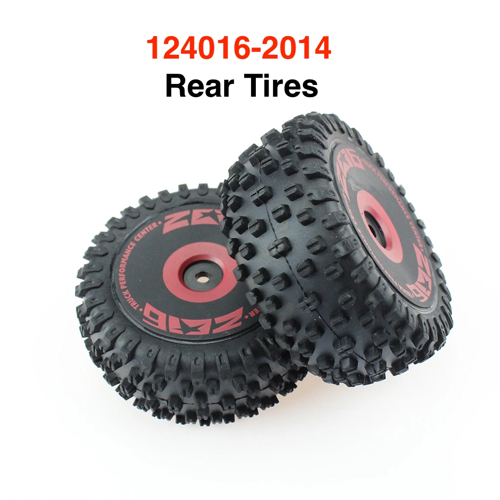 Front and Rear Wheel Tire Tyre for Wltoys 144001 144010 124016 124017 RC Car Upgrade Parts Spare Accessories