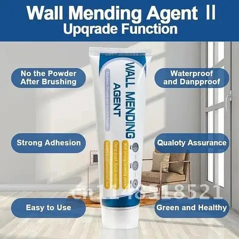 

Quick-Drying Wall Holes Cracks Repair Cream Set with Scraper Board Discharge Nozzle Mould-Proof Wall Mending Agent