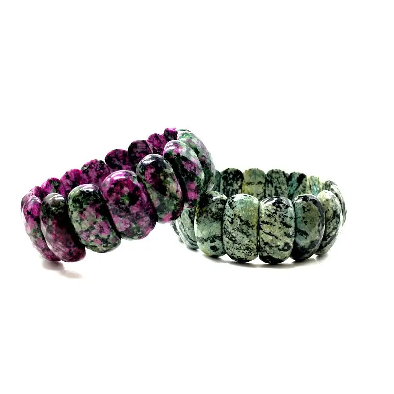 Neues 12X24MM Natürliches Lapis Lazuli Tigerauge Achat Kristall Elastisches Armband für Männer und Frauen Strand Party Charm Mode Schmuck – Detail 3