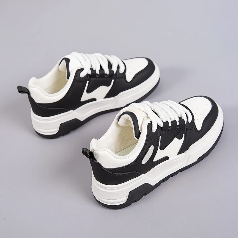 

Small White Shoes Female Tide 2024 Spring Burst All Kinds of Thick Soled Board Shoes Small Casual Sports Shoes Female