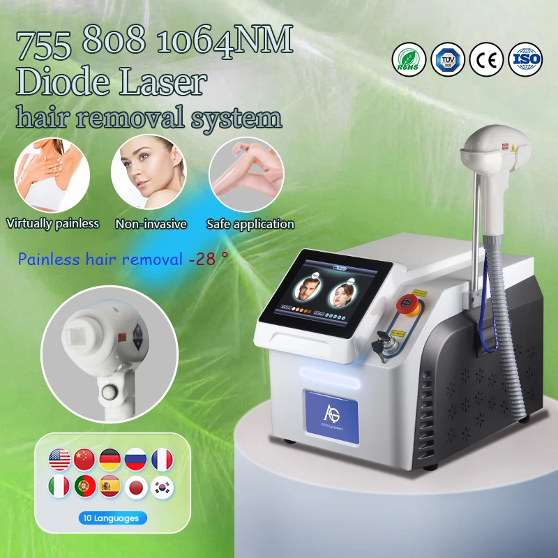 2024 Free Shipping Beauty Machine For Salon Spa Permanent Hair Removal Diode Laser Painless Strong Power