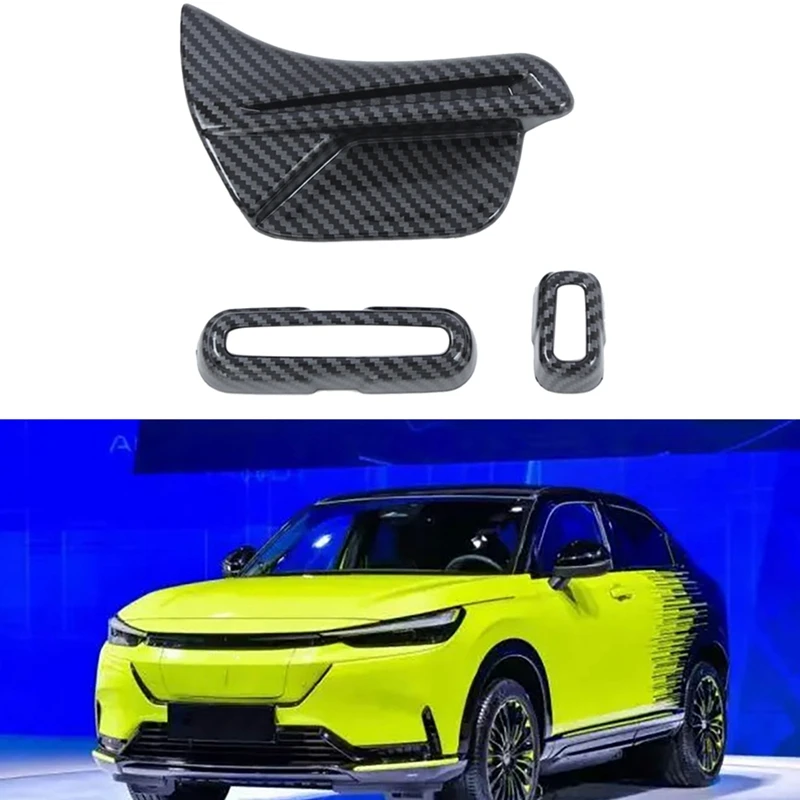 For Honda E:NS1 ENS1 2022 Carbon Fiber ABS Car Seat Adjust Switch Button Cover Trim Car Styling