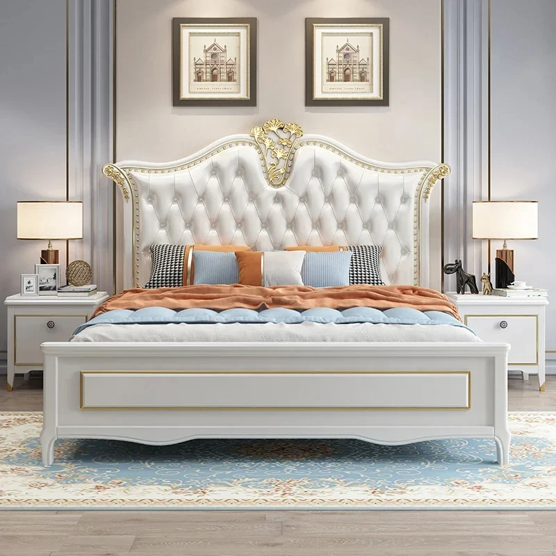 Modern Soft European Double Bed Designer Luxury Headboards Modular Double Bed King Human Meubles De Chambre