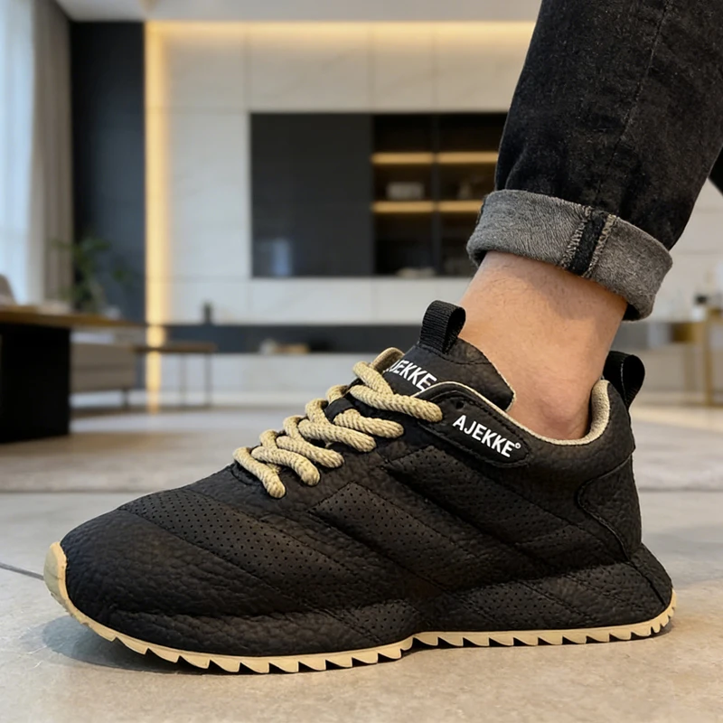 

Man's Casual Sport Sheos Spring New Comfort Soft Mesh Breathable Increase Height Chunky Sneakers Outdoor Non Slip Running Shoes