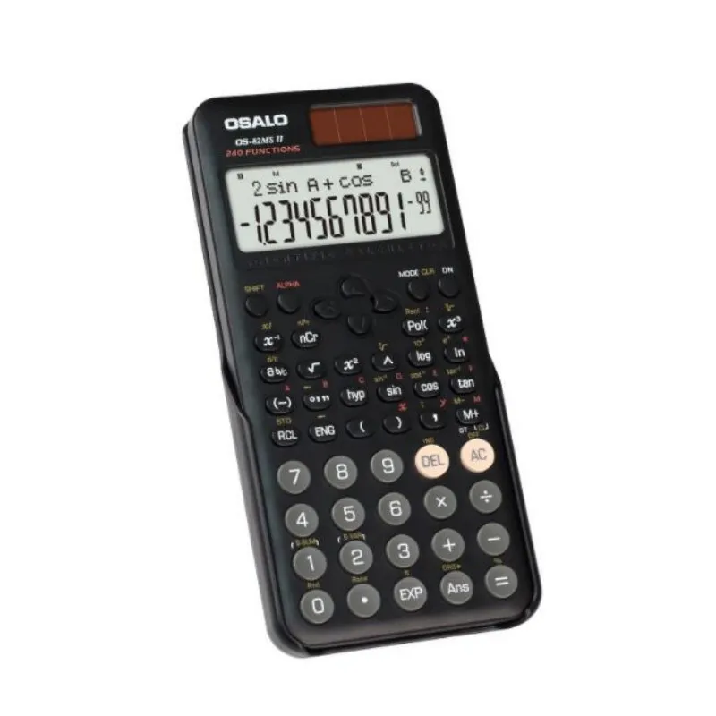 240 Function Junior High School Student Function Science Calculator Plug Button Battery  OS-82MS II Teaching Test Calculator