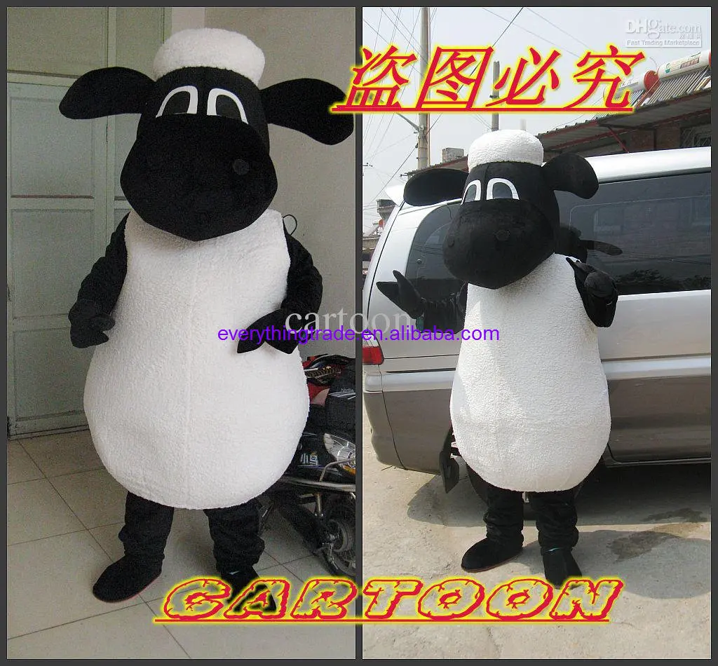 Costume de mascotte de dessin animé de mouton en mousse pour adultes, robe de paupières en peluche, Halloween, Noël, offre spéciale, mignon, nouveau